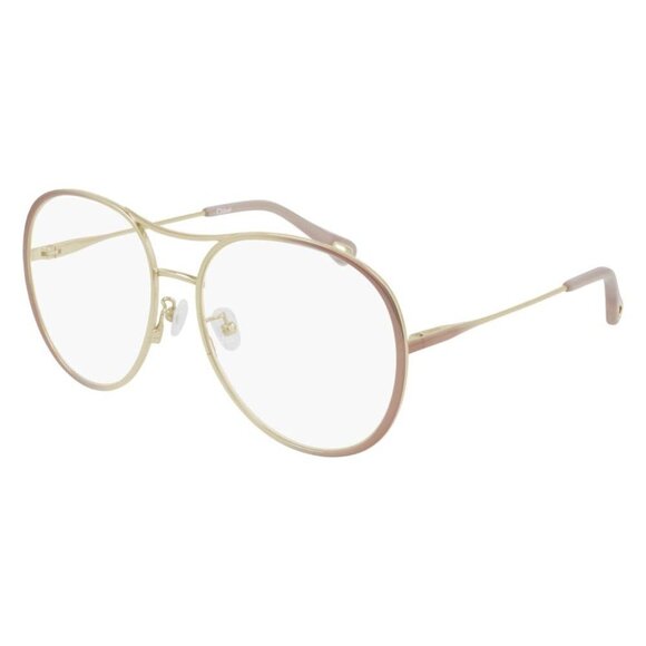 NEW CHLOE EYEGLASSES NUDE AVIATOR WOMEN EYEWEAR CHLOE CH0019O 003 - Picture 1 of 3